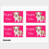 Stickers Merci Anglais Chien Chien Chien Chien Ros (Feuille)