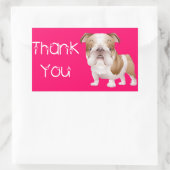 Stickers Merci Anglais Chien Chien Chien Chien Ros (Sac)