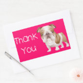 Stickers Merci Anglais Chien Chien Chien Chien Ros (Enveloppe)