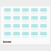 Stickers Merci Aqua Modern Deco (Feuille)