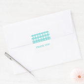 Stickers Merci Aqua Modern Deco (Enveloppe)