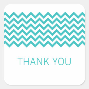 Stickers Merci Aqua Simple Chevron