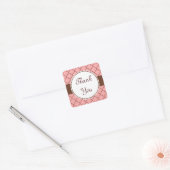 Stickers Merci au chocolat rose (Enveloppe)