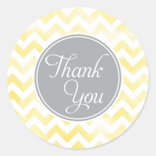 Stickers Merci au citron Chevron rond
