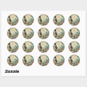 Stickers Merci baby shower (Feuille)
