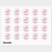 Stickers Merci baby shower (Feuille)