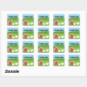 Stickers Merci Baby shower agricole (Feuille)