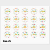 Stickers Merci Baby shower du Parti Taco (Feuille)