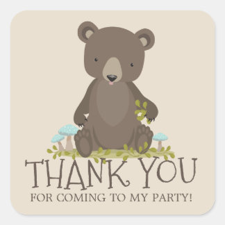 Stickers Merci Bear Cub pour la fête des enfants