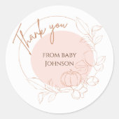 Stickers Merci bébé personnalisables (Devant)