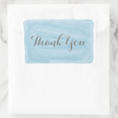 Stickers Merci bleu aquarelle (Sac)