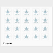 Stickers Merci bleu doux (Feuille)