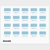 Stickers Merci bleu Houndstooth (Feuille)