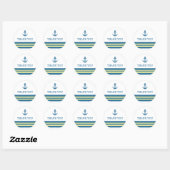 Stickers Merci bleu Jaune Ancre (Feuille)