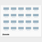 Stickers Merci bleu simple Chevron (Feuille)