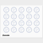 Stickers Merci bleu simple point (Feuille)