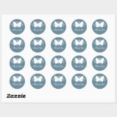 Stickers Merci Blue Butterfly (Feuille)
