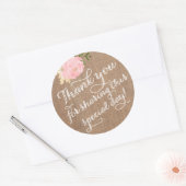 Stickers Merci Burlap, Merci Shabby en faveur (Enveloppe)