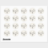 Stickers Merci Calligraphie Script Mariage (Feuille)