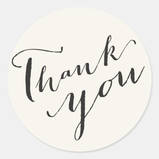 Stickers Merci Calligraphie Script Mariage (Devant)