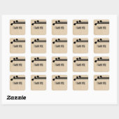 Stickers Merci chic Jet Black Deco (Feuille)