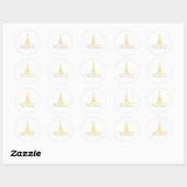 Stickers Merci Chic Parisien, Jaune (Feuille)