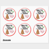Stickers Merci Christmassy (Feuille)
