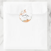 Stickers Merci citrouille rustique (Sac)