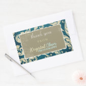 Stickers Merci client Blue Paisley (Enveloppe)