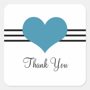 Stickers Merci coeur, Bleu