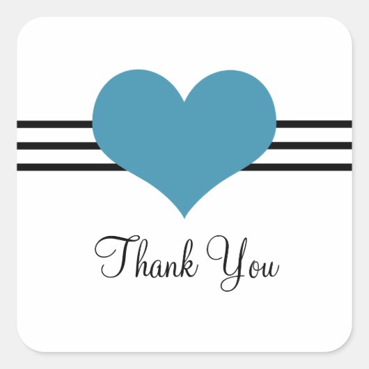 Stickers Merci coeur, Bleu (Devant)