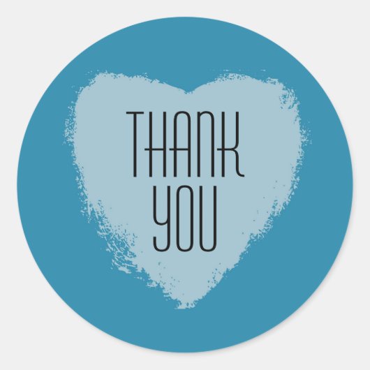 Stickers Merci Coeur Bleu (Devant)