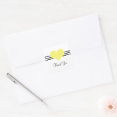Stickers Merci coeur, Jaune (Enveloppe)