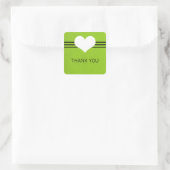 Stickers Merci Coeur moderne, Vert (Sac)