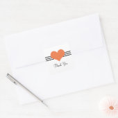 Stickers Merci coeur, Orange (Enveloppe)