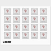 Stickers Merci Coquille rose (Feuille)