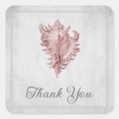 Stickers Merci Coquille rose (Devant)