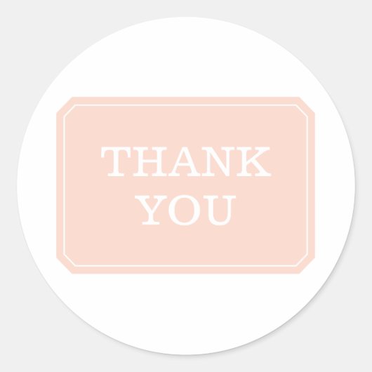 Stickers Merci corail tout simplement élégant (Devant)