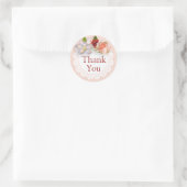 Stickers Merci Coral rose Floral (Sac)