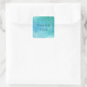 Stickers Merci couleur Aquarelle bleu Ombre (Sac)