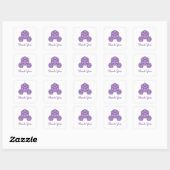 Stickers Merci D20 dés violet (Feuille)