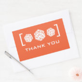 Stickers Merci D20 Dice Orange (Enveloppe)