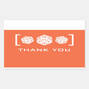 Stickers Merci D20 Dice Orange