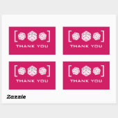 Stickers Merci D20 Dice Rose (Feuille)