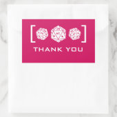 Stickers Merci D20 Dice Rose (Sac)