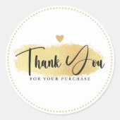 Stickers Merci d'affaires Or, stickers Cercle (Devant)