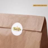 Stickers Merci d'affaires Or, stickers Cercle