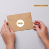 Stickers Merci d'affaires Or, stickers Cercle