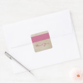 Stickers Merci Damask Russe rose (Enveloppe)