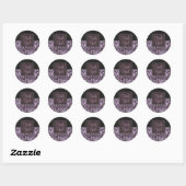 Stickers Merci Damask violet (Feuille)
